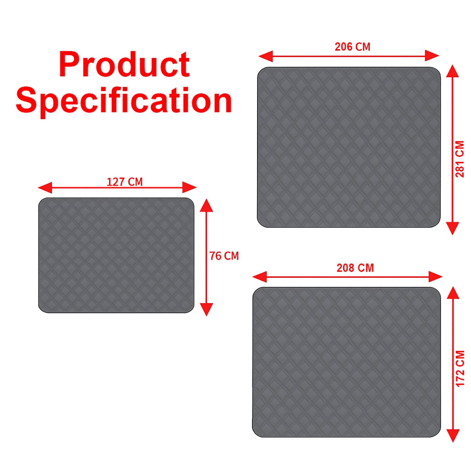 PupLily Waterproof Pet Blanket & Furniture Cover for Sofa, Couch & Bed - Grey