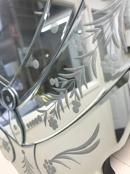 Heart Shaped Venetian Mirror 94x63cms Silver Elegant Wall Decor Home Accent