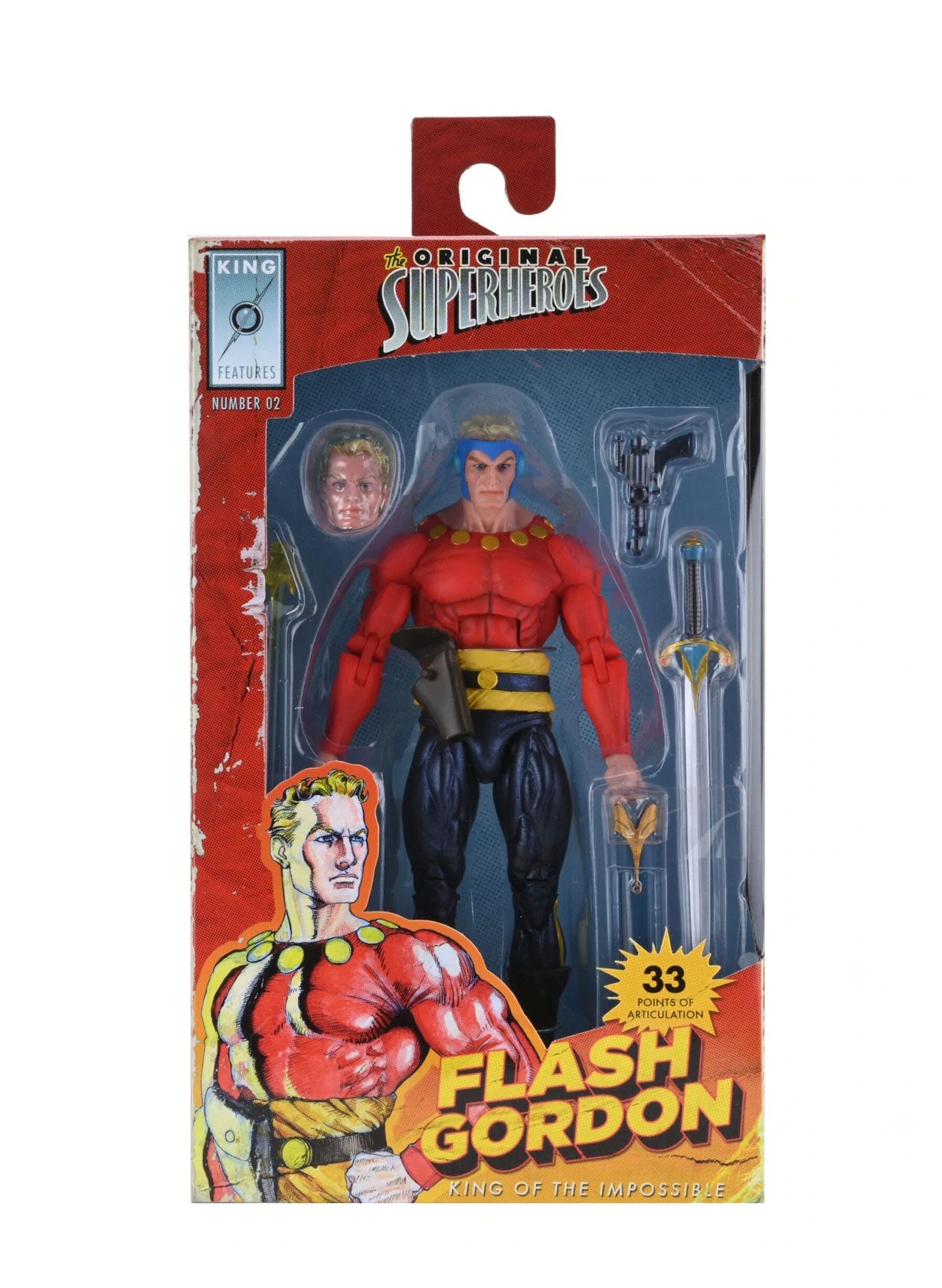 Flash Gordon Classic Action Figure 7” with Blaster & Retro Styling