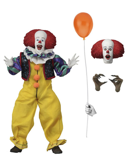 IT 1990 Pennywise 8" Clothed Action Figure Horror Collectible Tim Curry