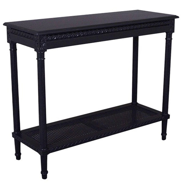 Polo Classic Black Console Table 110cm – Entryway Hallway Foyer Accent Table