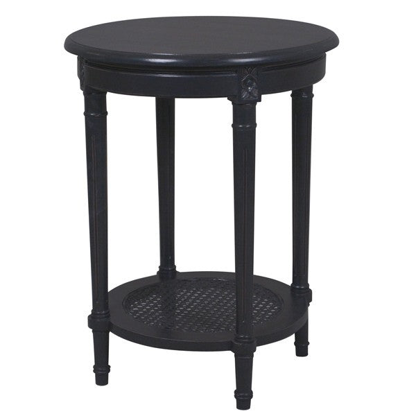 Polo Occasional Round Table Black Side Table Versatile Living Room Furniture