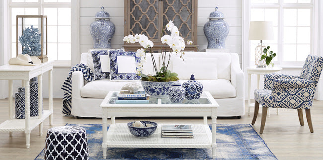 Polo Long Classic Console White 140cm Hamptons Style Table with Shelf & Rattan