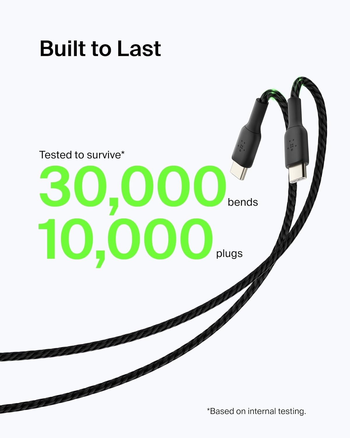 Belkin BoostCharge 2M Braided USB-C to USB-A Cable - Black
