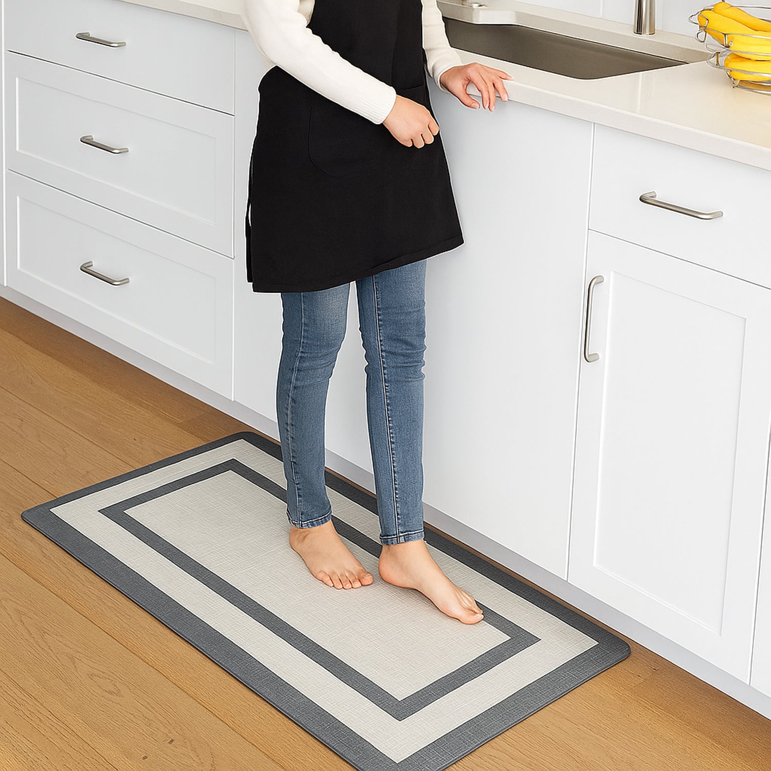 Hivvago Non-Skid Waterproof Kitchen Mats – Anti-Fatigue, Durable & Easy to Clean