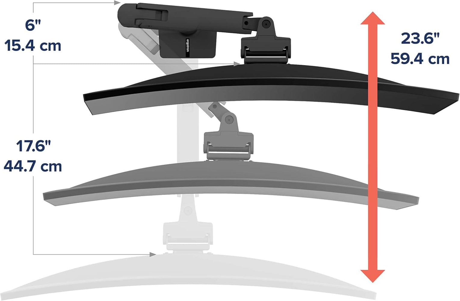 Ergotron HX Desk Monitor Arm with HD Pivot Matte