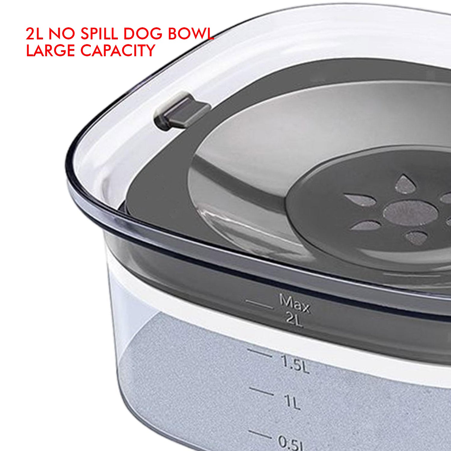 PupLily 2L No Spill Dog Bowl – Large Capacity Slow Water Feeder for Clean Drinking