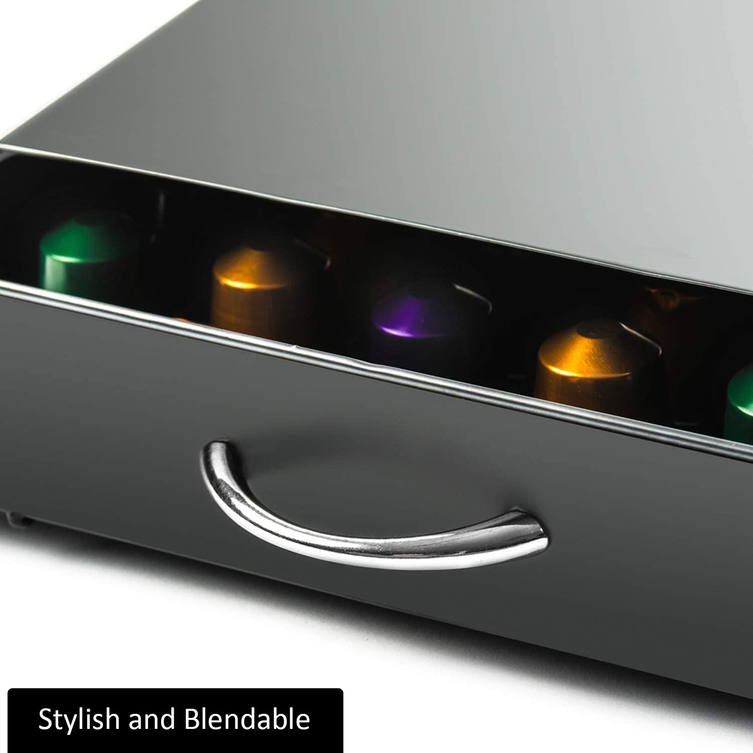 Hivvago 60pcs Nespresso Pod Holder – Drawer Stand for OriginalLine Capsules