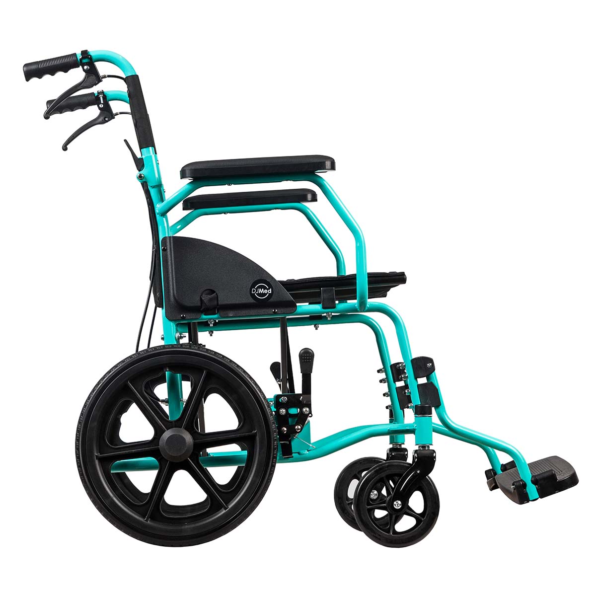 Classic Transit Wheelchair - Aqua/ Black