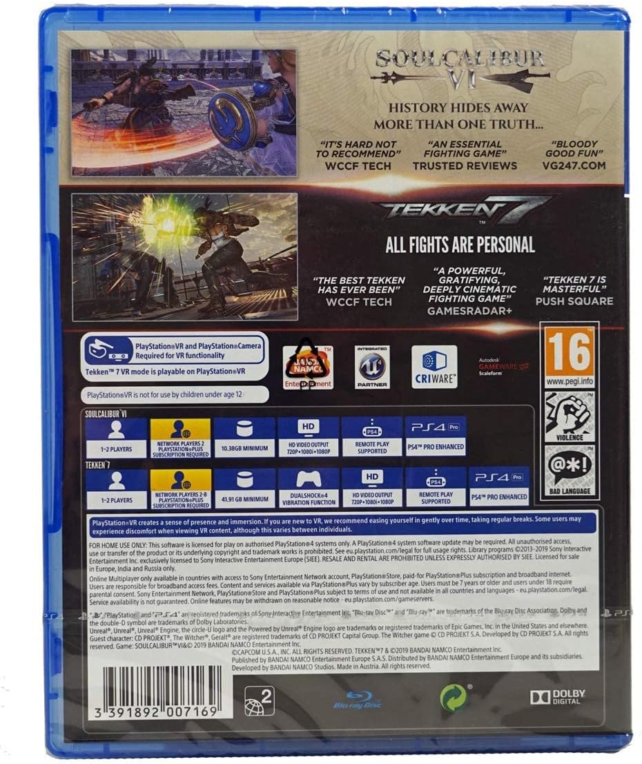 Bandai Namco Entertainment Tekken 7 + Soulcalibur 6 (PS4)