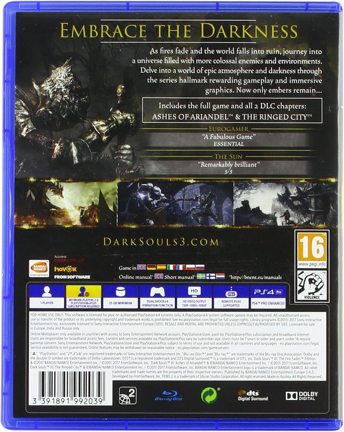 Namco Bandai Dark Souls 3: The Fire Fades - GOTY Edition (PS4)
