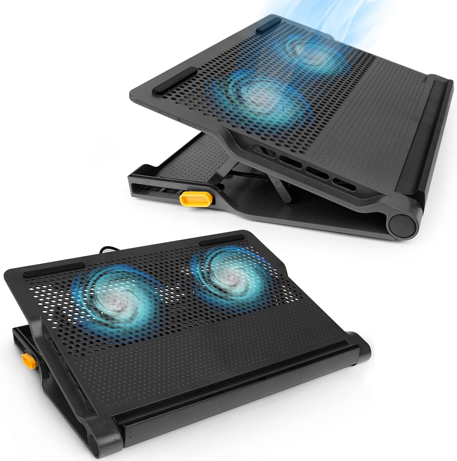 Targus USB-Powered Laptop Cooling Pad with Built-in USB Hub – Portable Chill Mat with Quiet Fans, Sturdy Design, Black