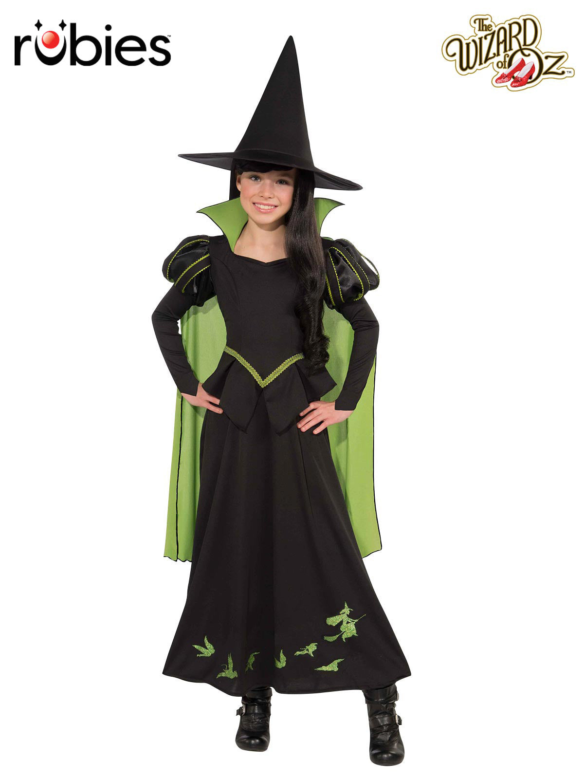 Wizard of Oz Wicked Witch of the West Deluxe Costume for Kids with Hat