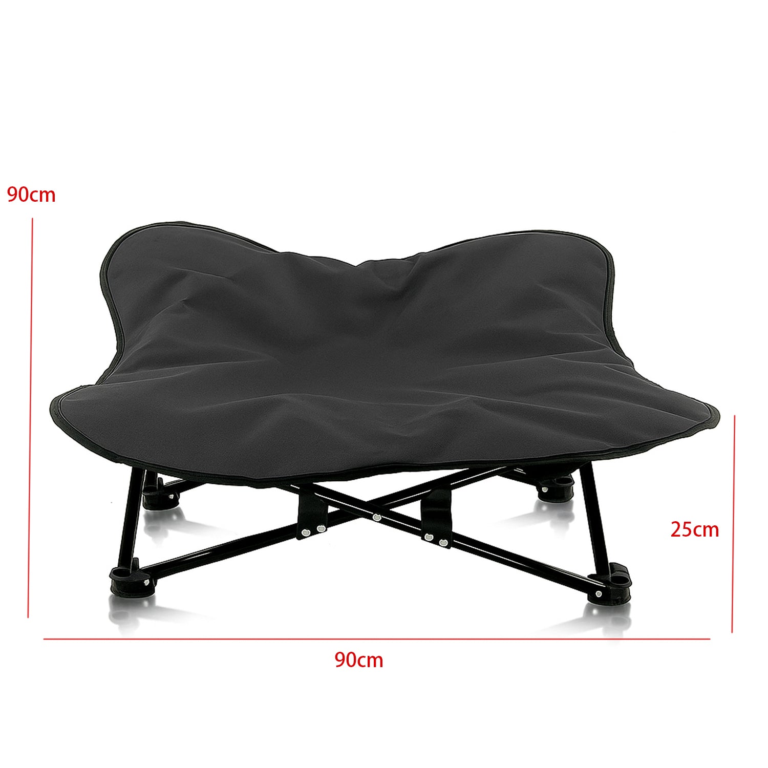 PupLily Elevated Dog Bed – Foldable Cot with Padded Topper & Bag, for Large Pets