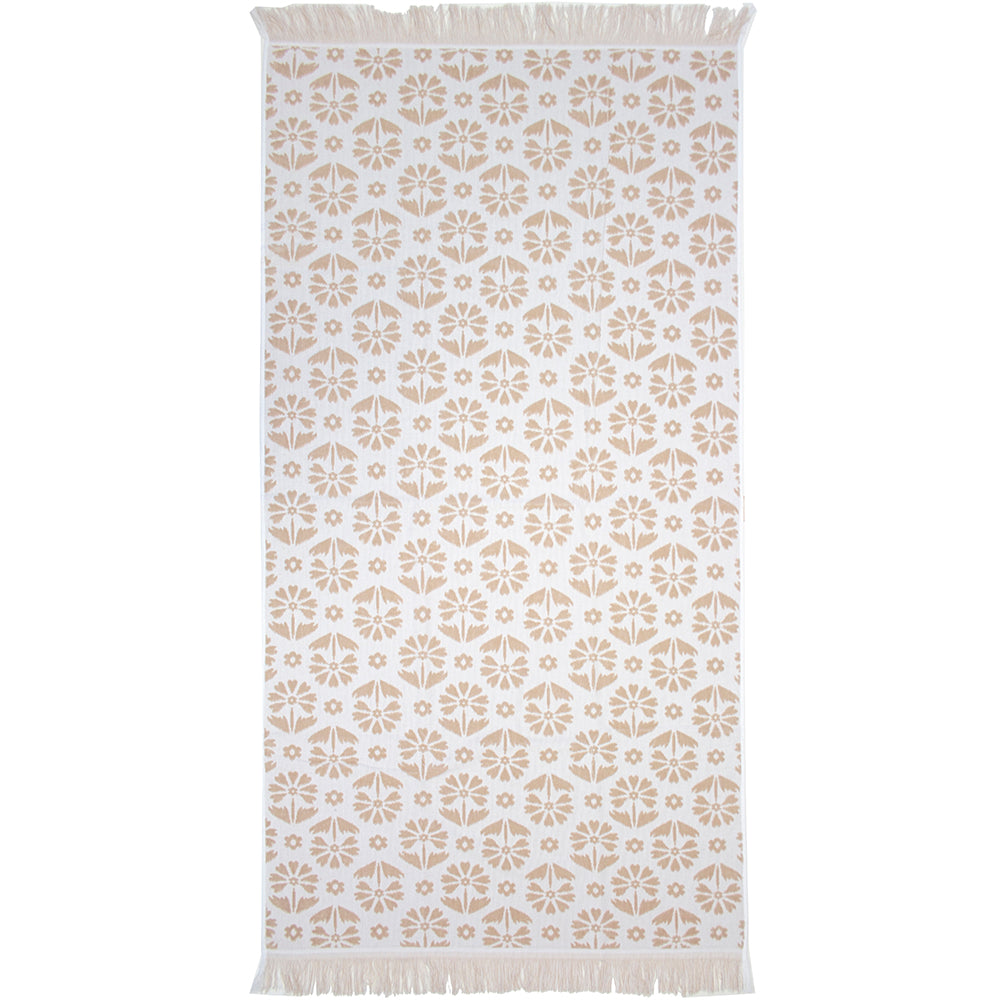 Bambury Flora Beach Towel - Pebble