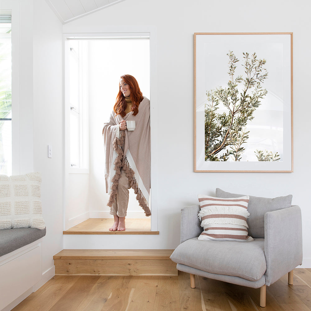 Bambury Tully Square Cushion - Elderberry