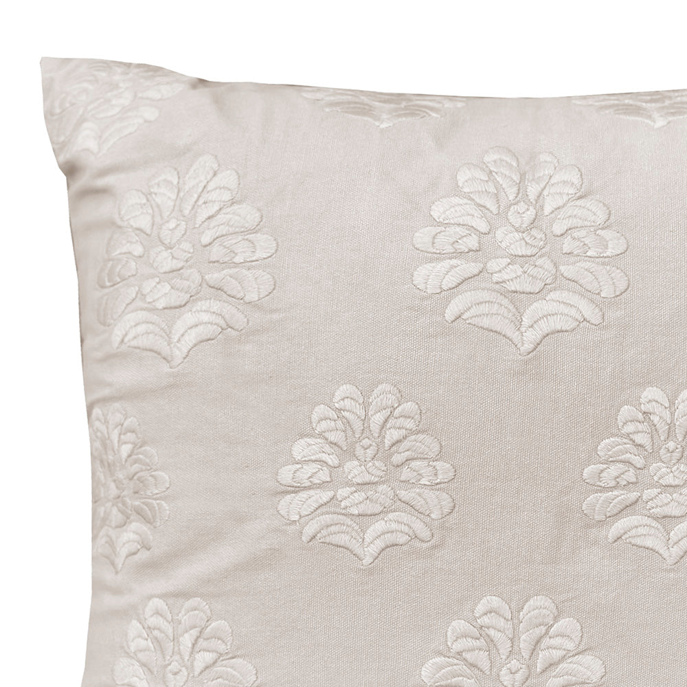 Bambury Cora Square Cushion - Pebble