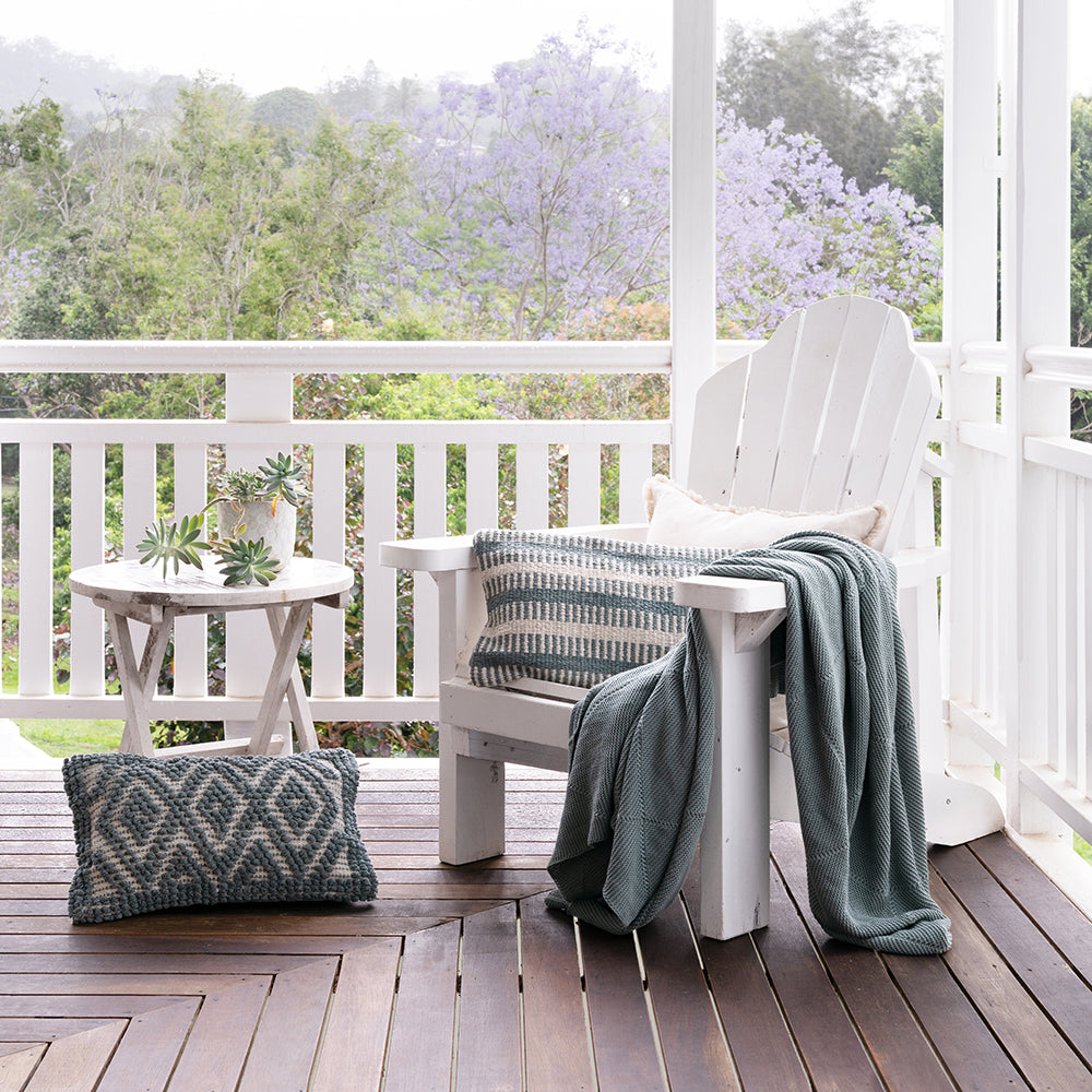 Bambury Emmeline Rectangle Cushion - Ocean