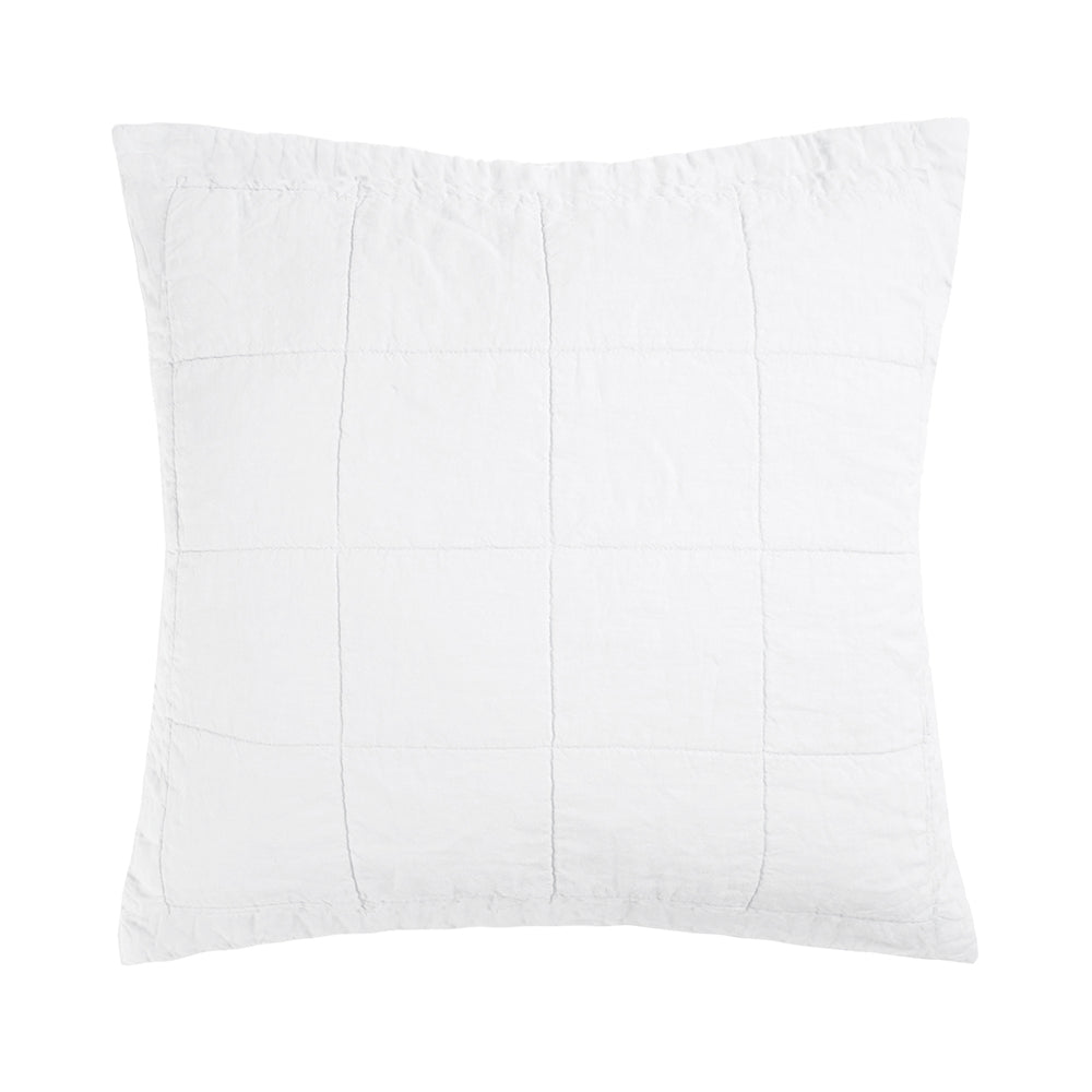 Bambury French Flax Linen Quilted European Sham