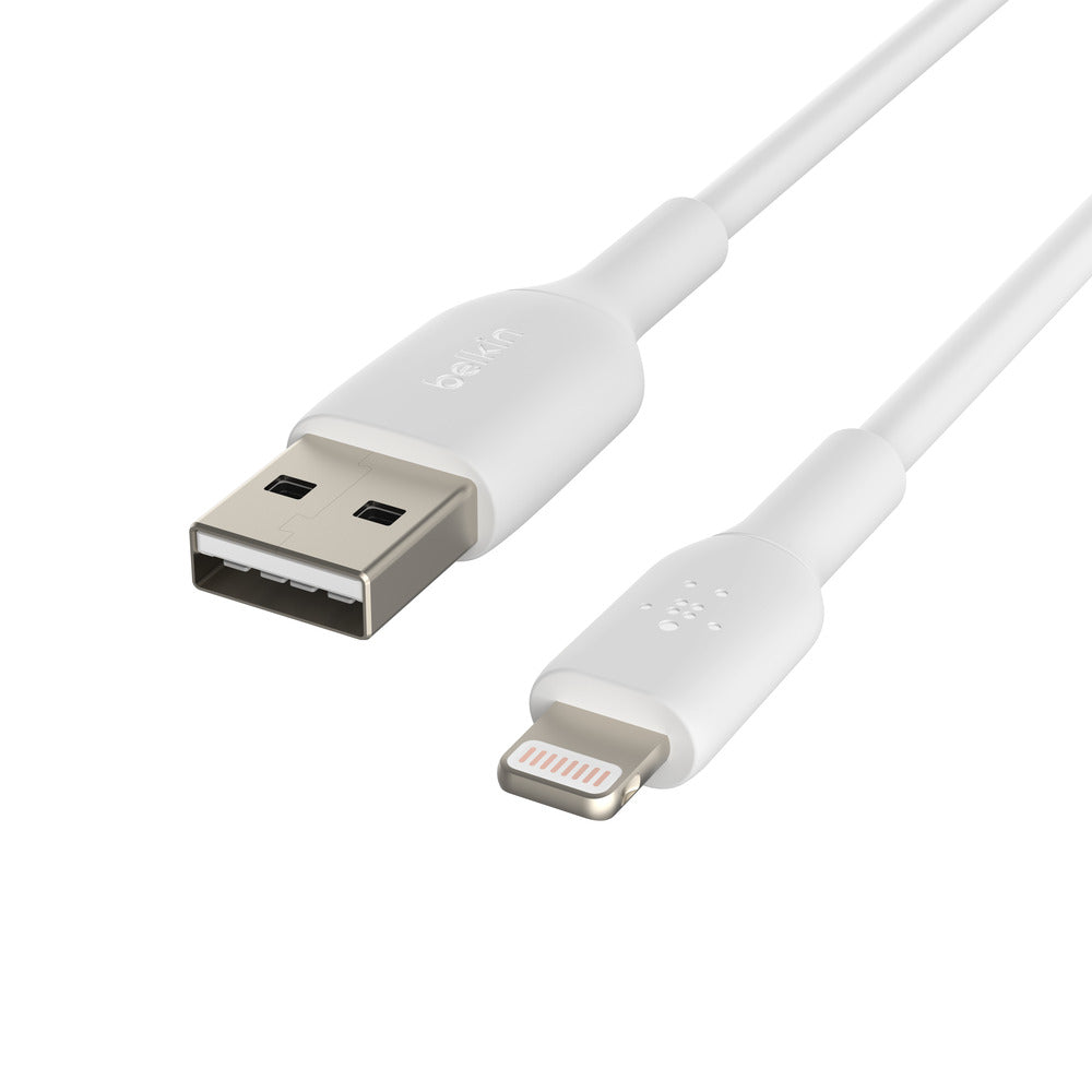 Belkin BoostCharge Lightning to USB-A Cable 1mFor Apple Devices - White