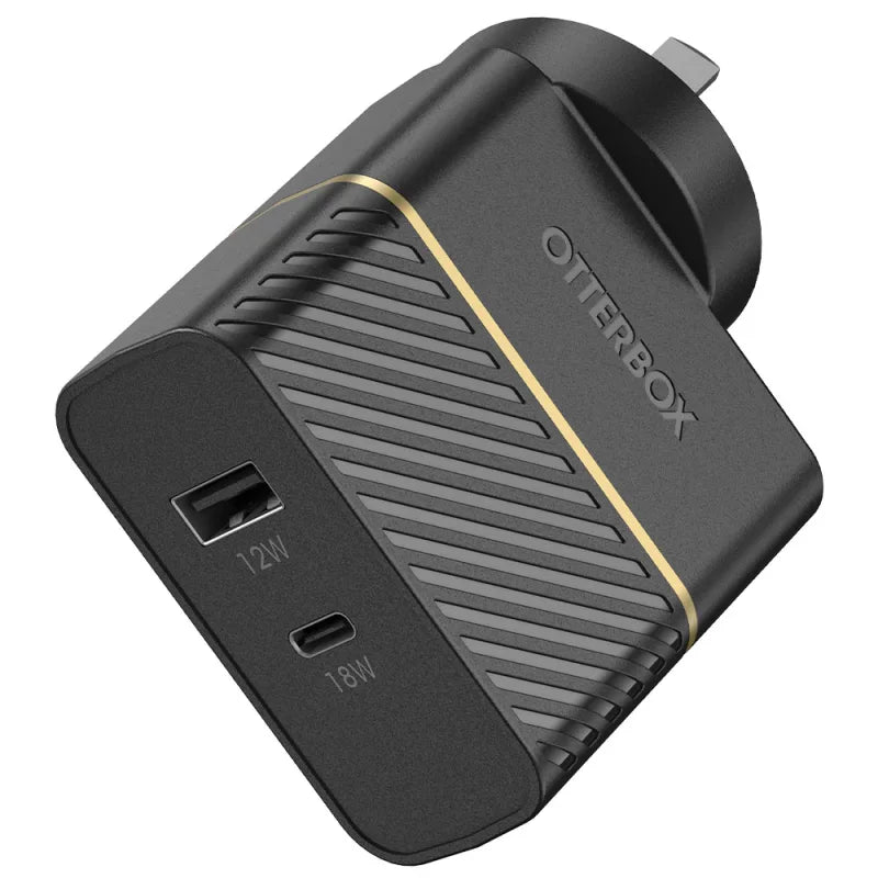 OtterBox Dual Port Wall Charger USB-C/USB-A, Fast Charge