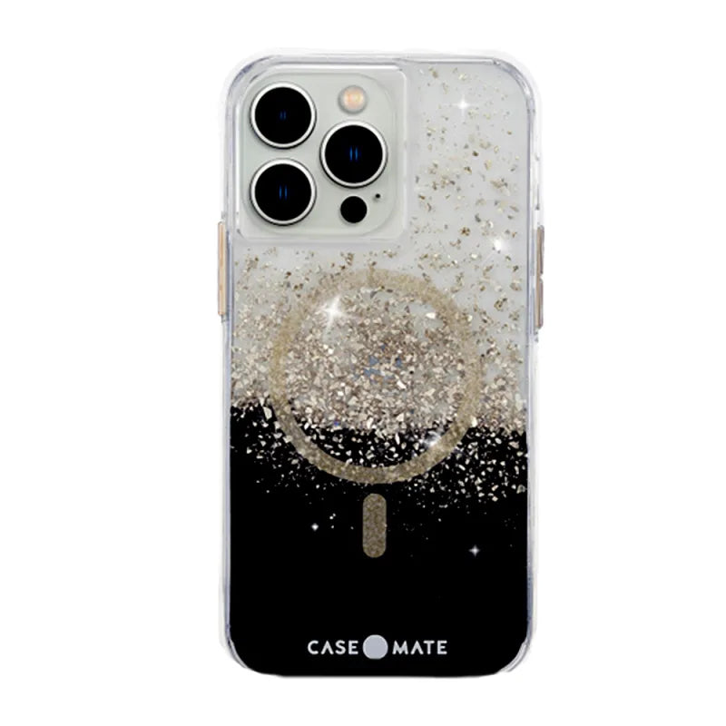 Case-Mate Karat Onyx Case for iPhone 14 Pro & 14 Plus – Black Marble Design
