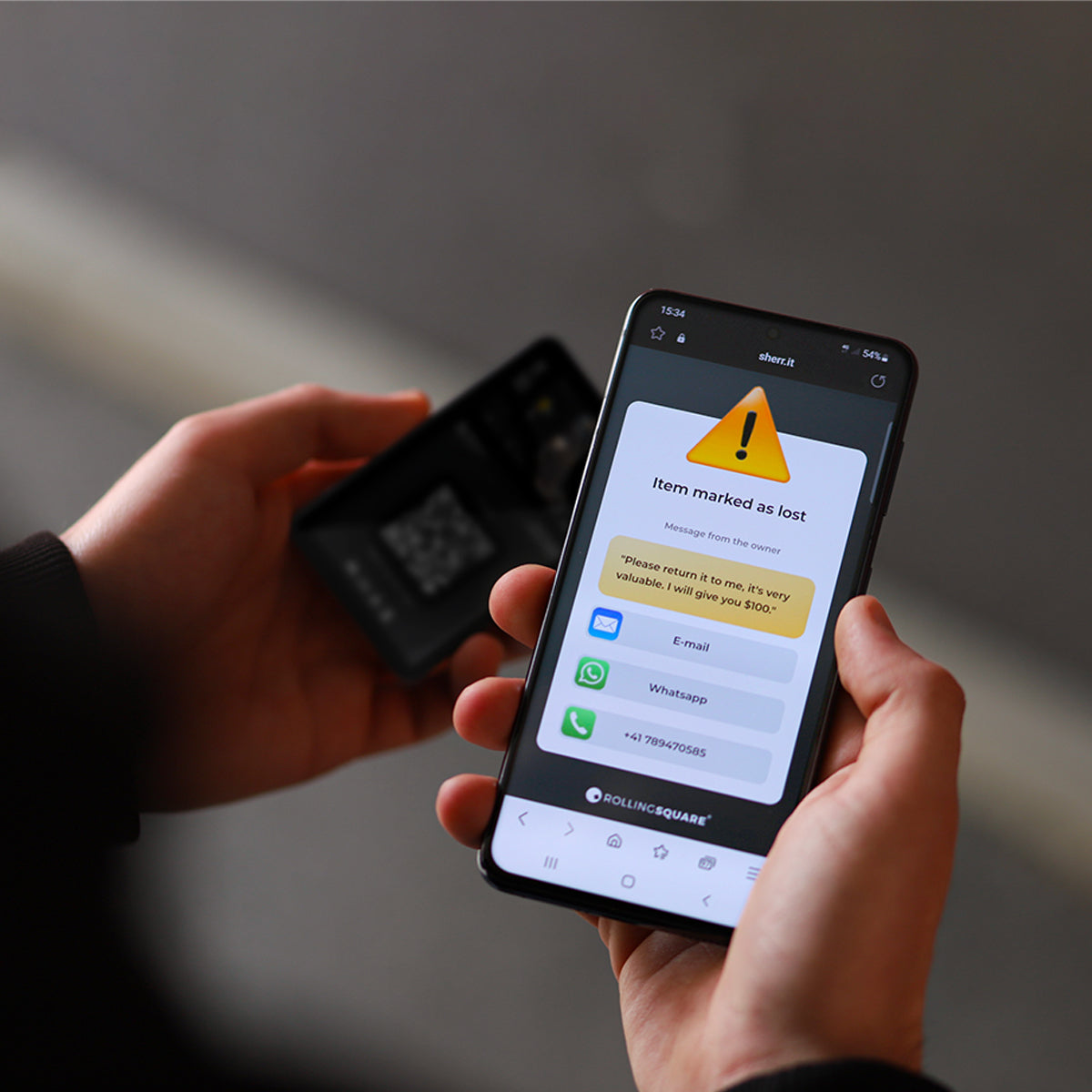 Rolling Square AirCard Card-sized Wallet Tracker