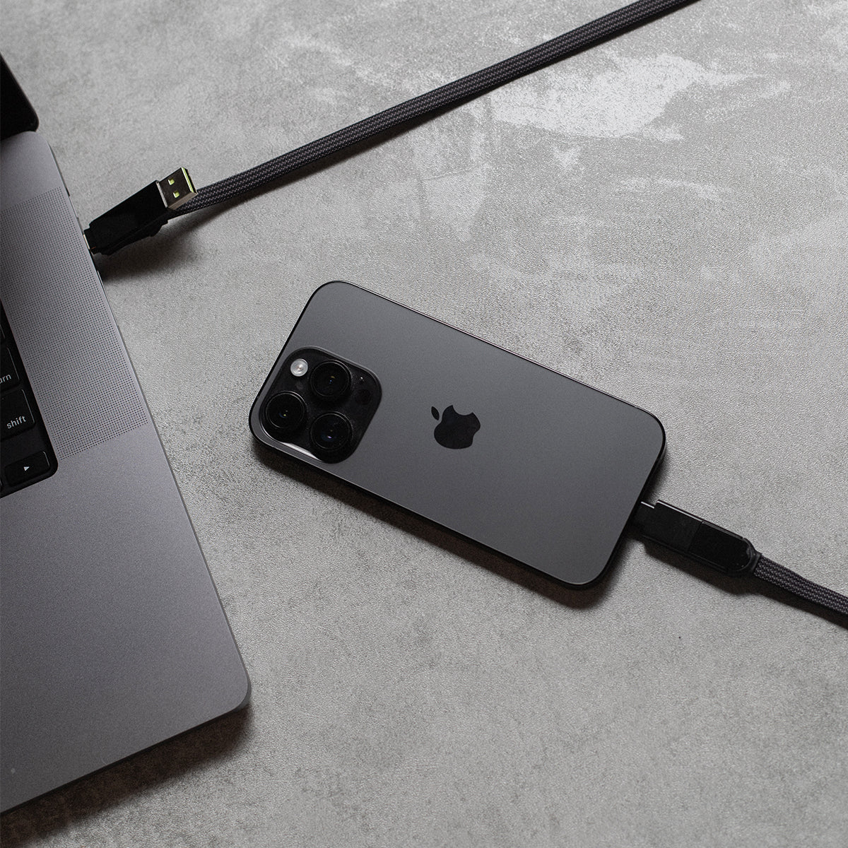 Rolling Square inCharge XL 100W 6 in 1 Travel Charging Cable - 2M- Urban Black