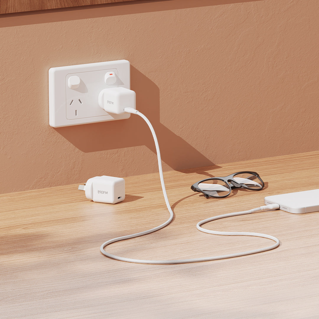 EFM USB-C Braided Cable Twin Pack - 2MWith 60W Power Throughput