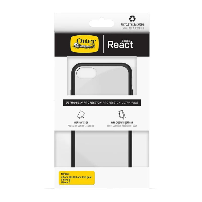 OtterBox React Case For iPhone iPhone 7/8/15/SE (2nd & 3rd Gen) - Clear/Black