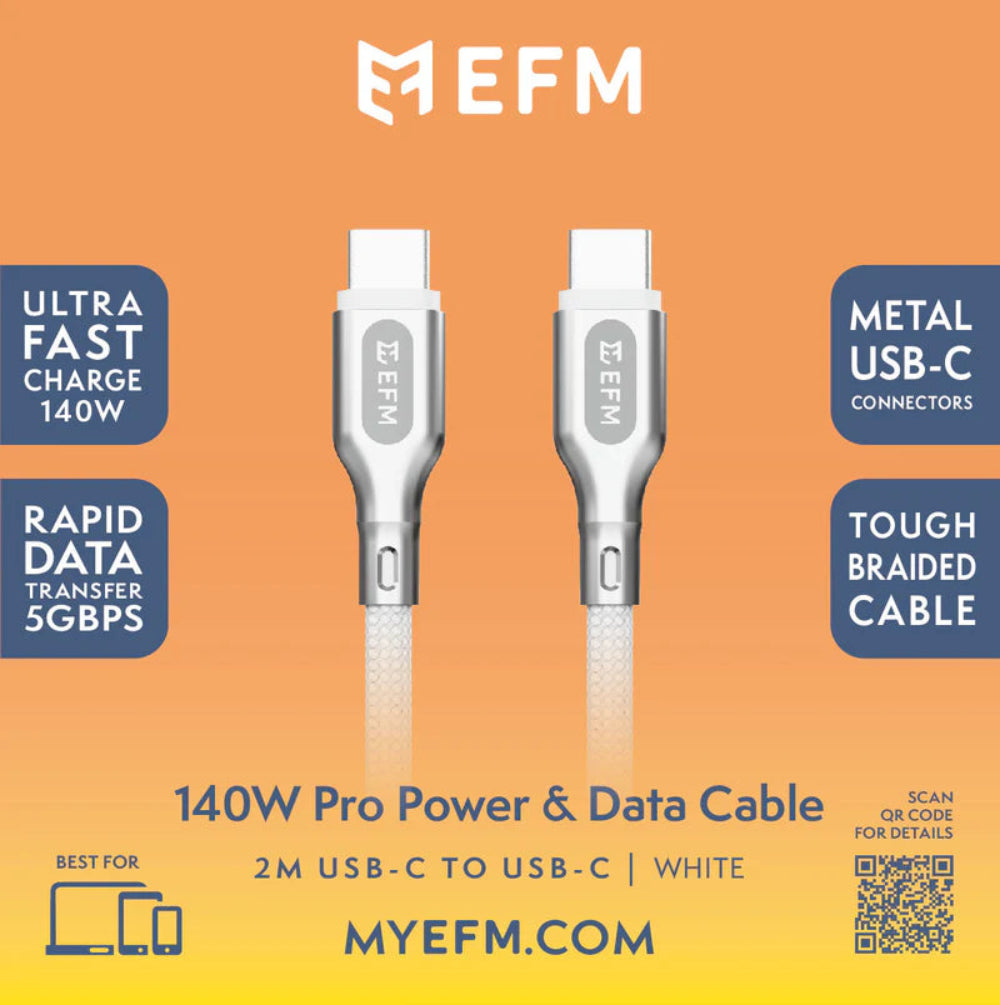 EFM USB-C to USB-C 140W Pro Power and Data CableWith Aramid Fibre Reinforcement 2M