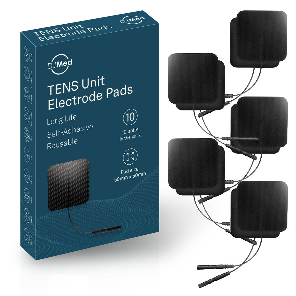 TENS Square Electrode Pads 50x50mm - Black