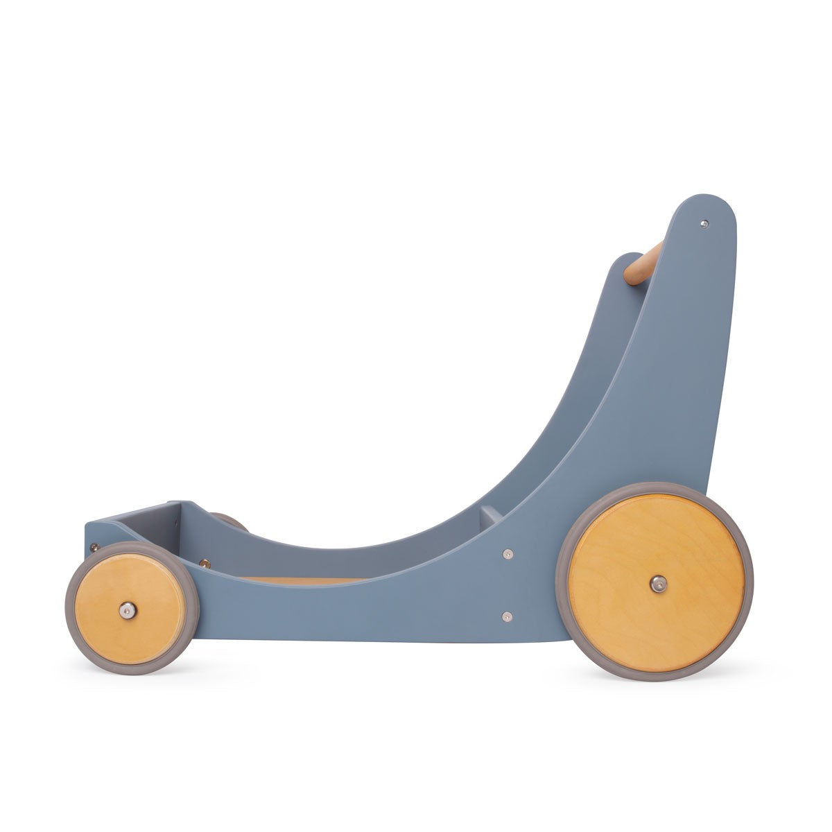 Kinderfeets Cargo Walker Slate Blue Wooden Push Toy for Toddlers