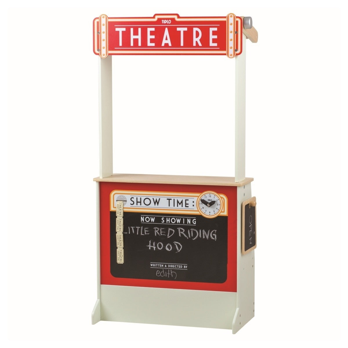 Tidlo Wooden Play Shop & Puppet Theatre 2 in 1 Role Play Toy for Kids