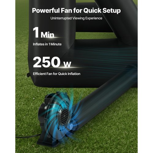 VEVOR 16 ft Inflatable Projection Screen with Portable Storage Bag for Movies