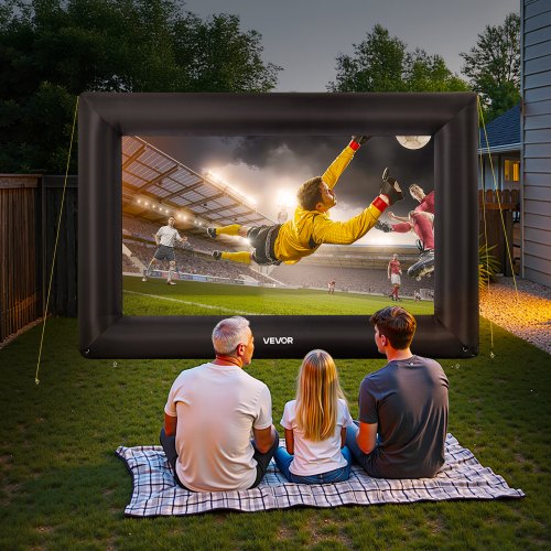 VEVOR 16 ft Inflatable Projection Screen with Portable Storage Bag for Movies