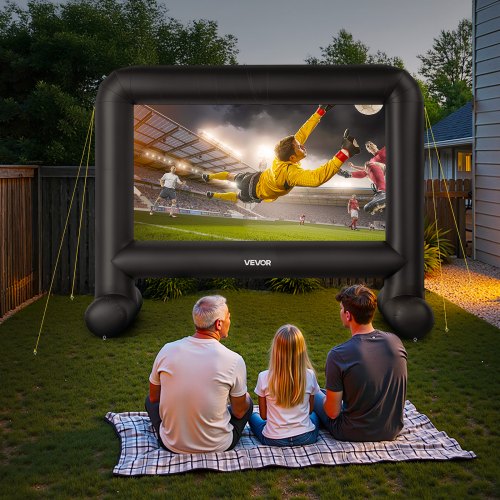 VEVOR 15 ft Inflatable Projection Screen with Portable Storage Bag for Movies