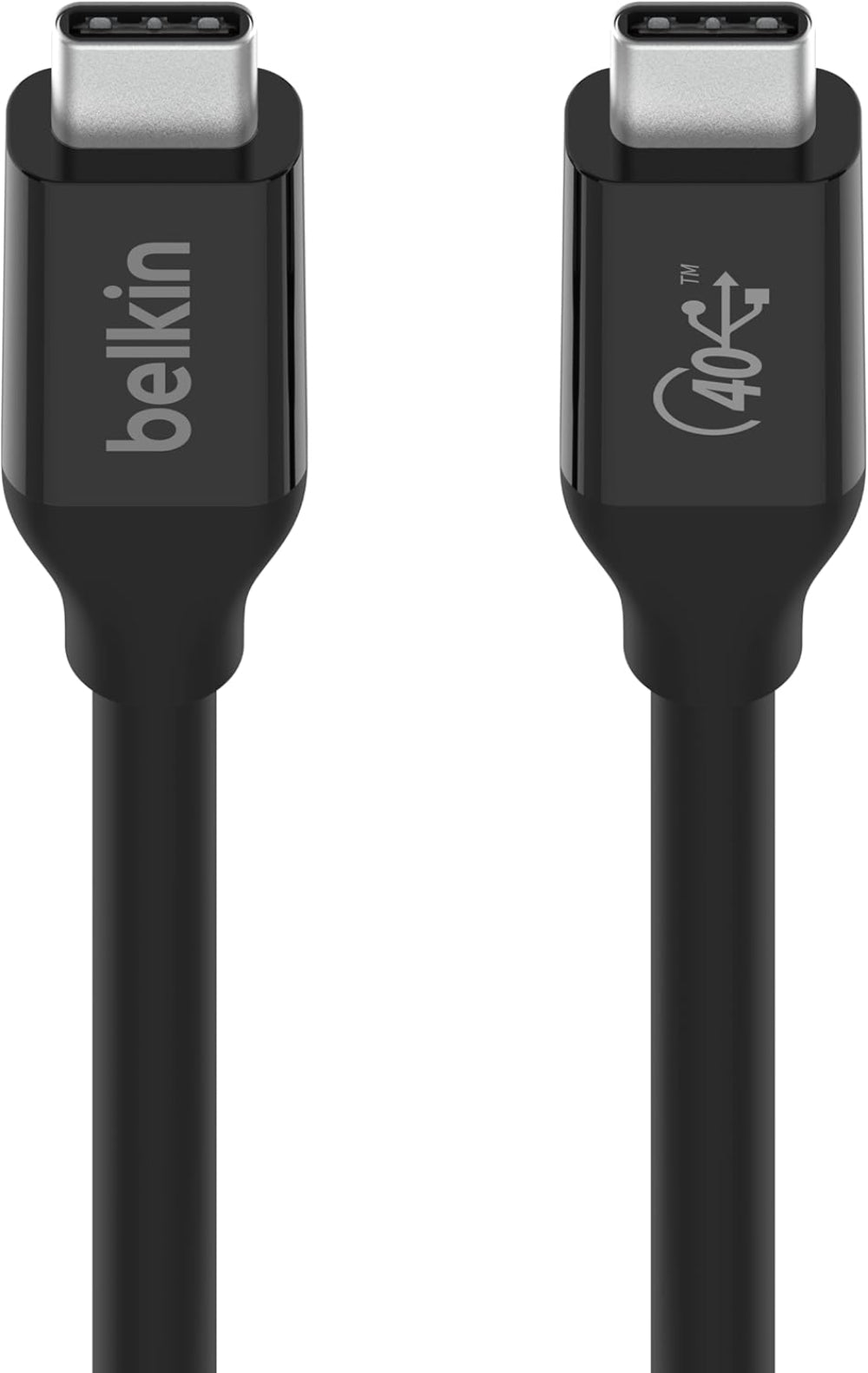 Belkin USB 4.0 USB-C Cable, Black, Size 0.8 Meter