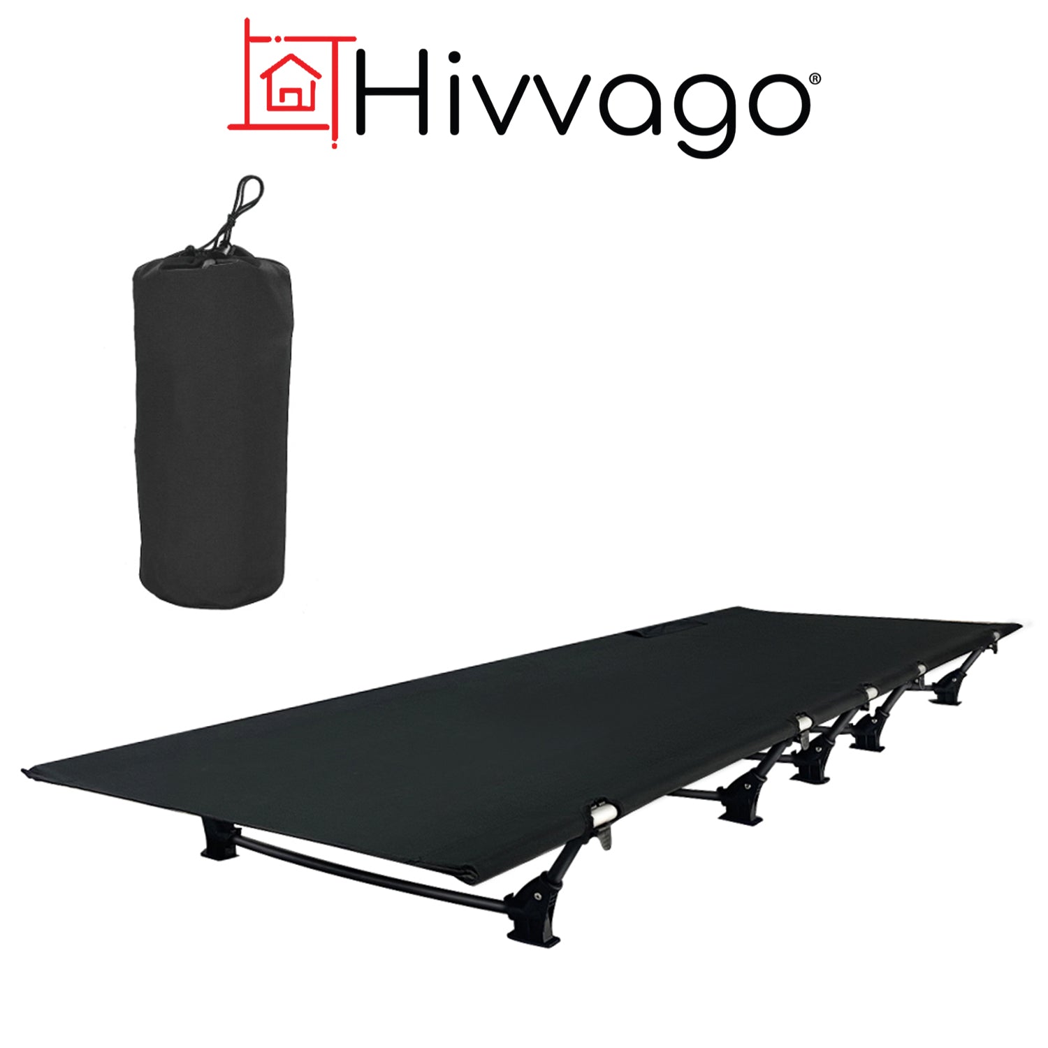 Hivvago Folding Camping Cot Compact & Durable Ultralight Tent Bed