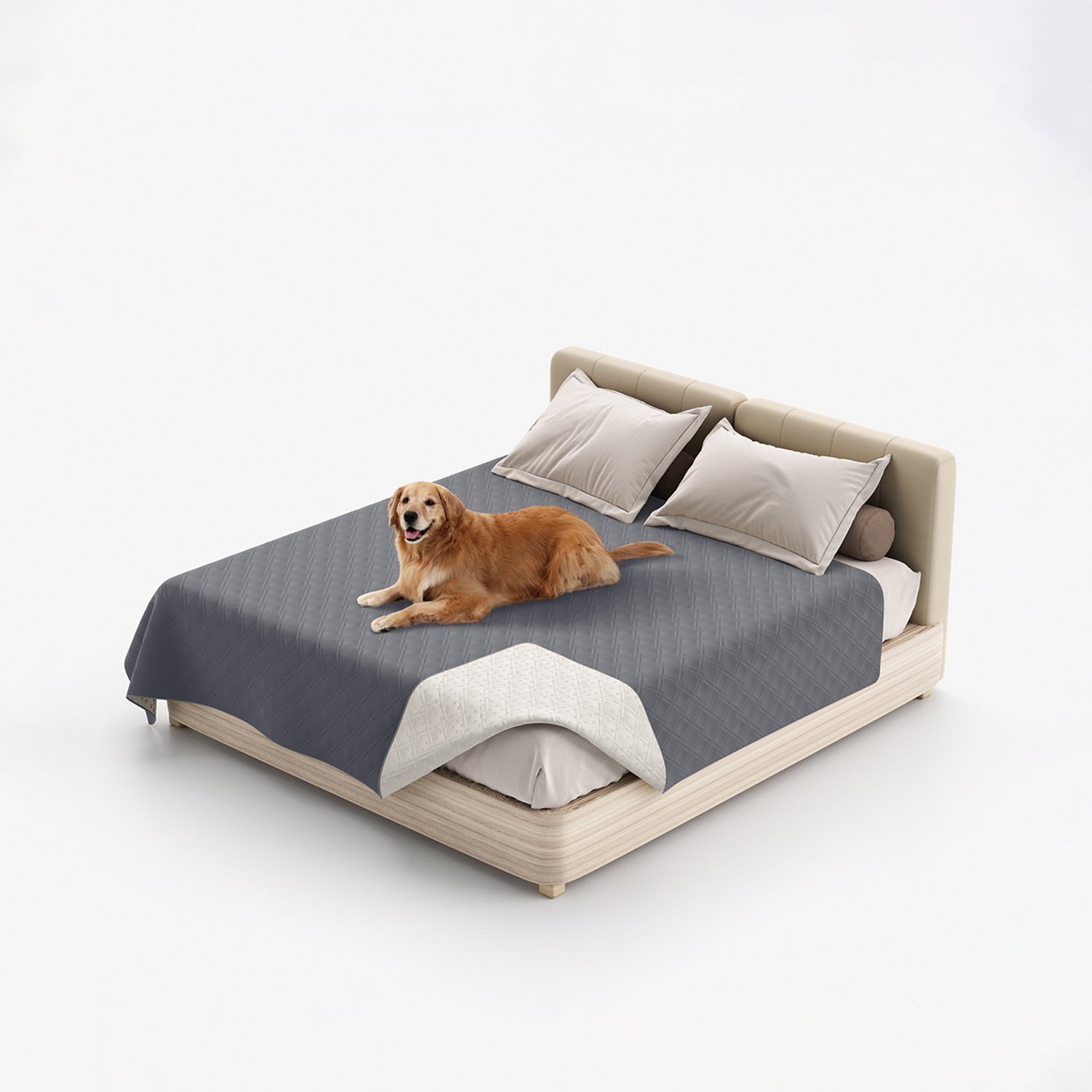 PupLily Waterproof Pet Blanket & Furniture Cover for Sofa, Couch & Bed - Grey