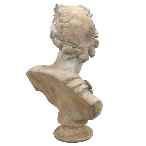 Antony Bust 79cm Resin Sculpture Classical Antique Cream Statement