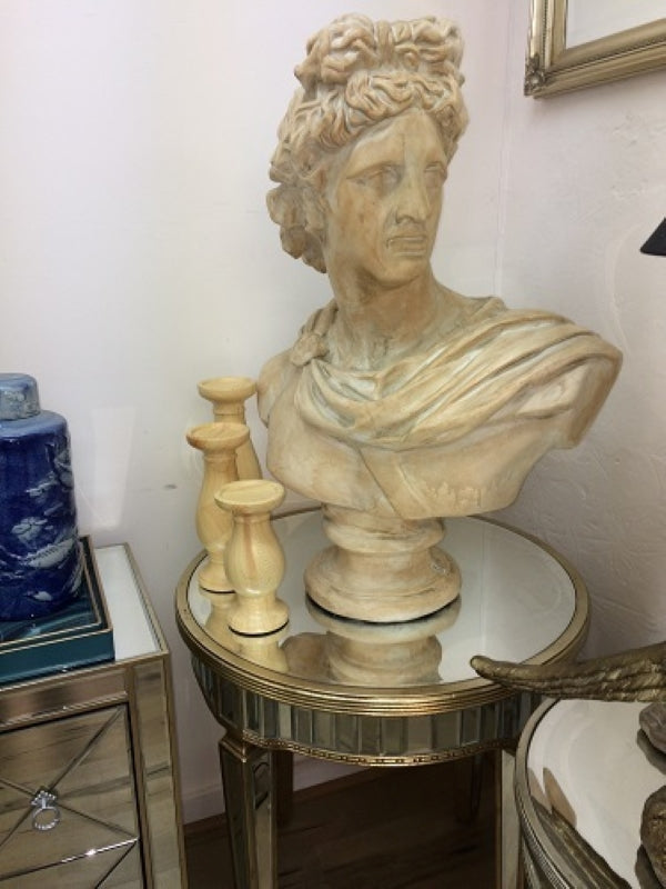 Antony Bust 79cm Resin Sculpture Classical Antique Cream Statement