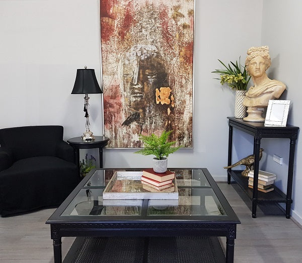 Eastern Buddha Wall Art 201cm Abstract Framed Contemporary Home Decor