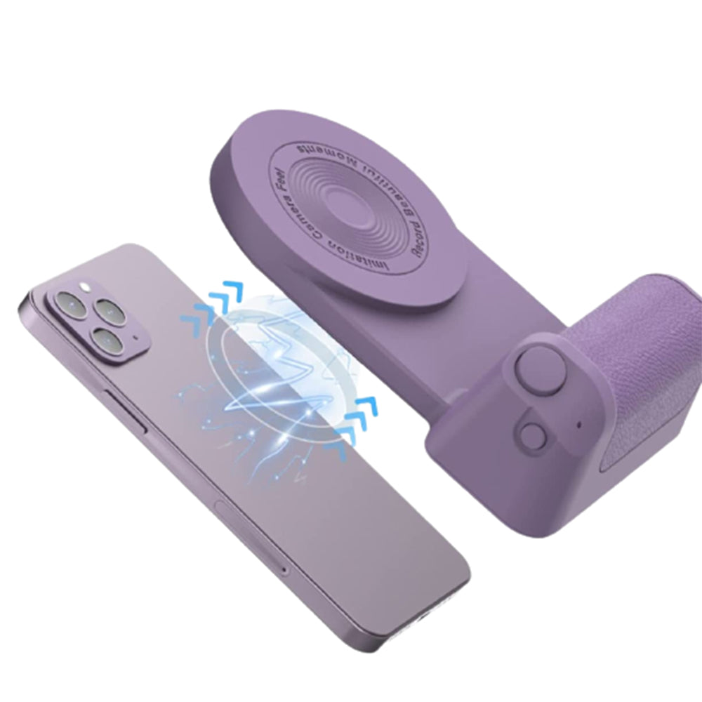 3 in 1 Grip Magnetic Camera Handle Bluetooth Bracket Anti-Shake Handle Photo Stand - USB Rechargeable