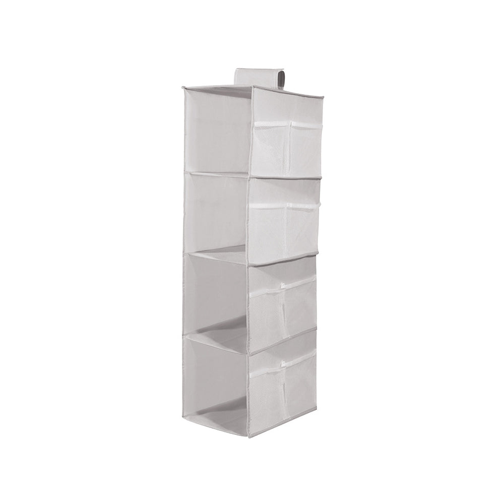 4 Layers Hanging Cube Closet Organizer with Side Storage
