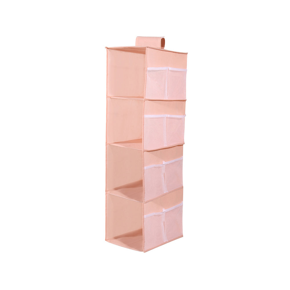 4 Layers Hanging Cube Closet Organizer with Side Storage