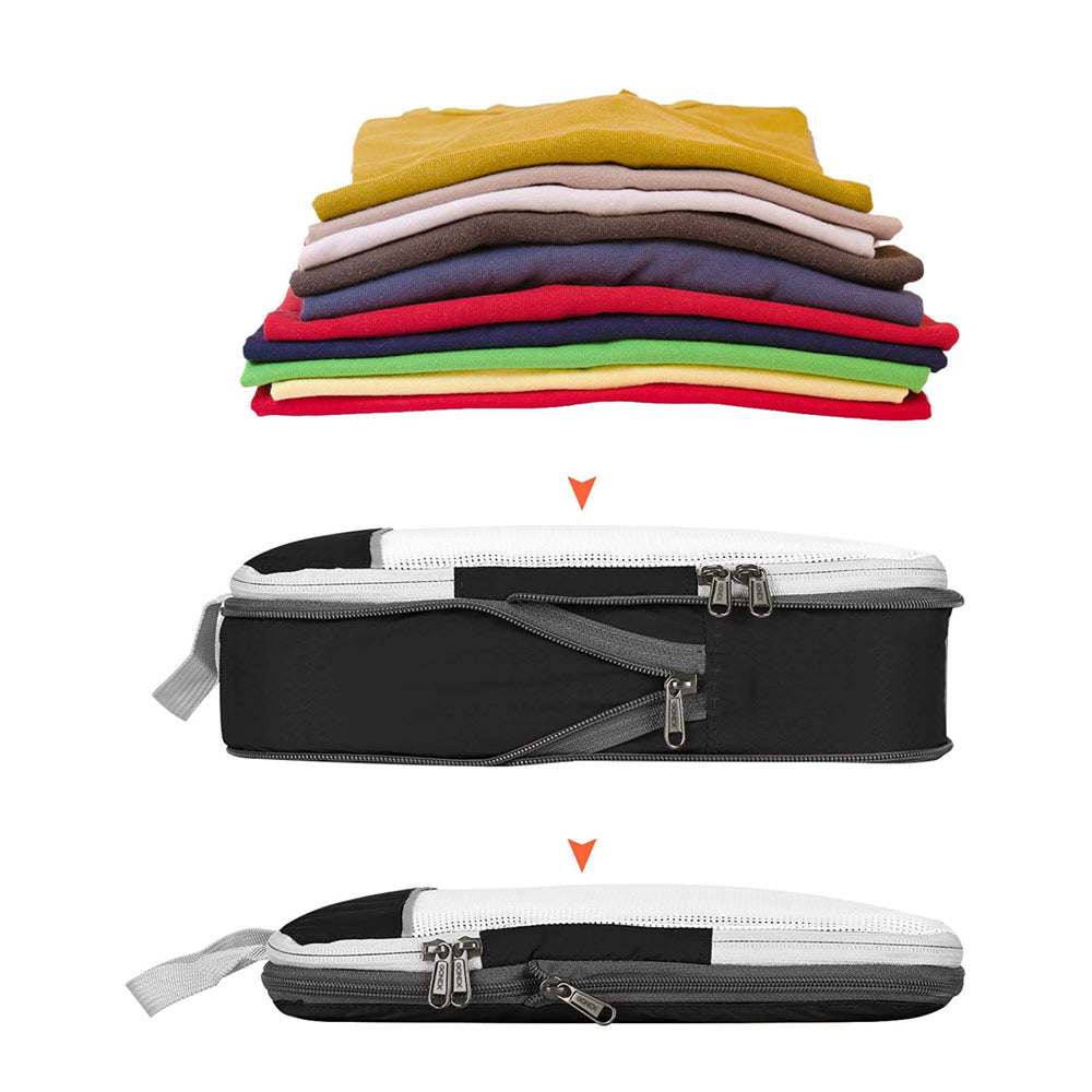 Pack of 6 Compression Packing Cube Traveling Storage Bags