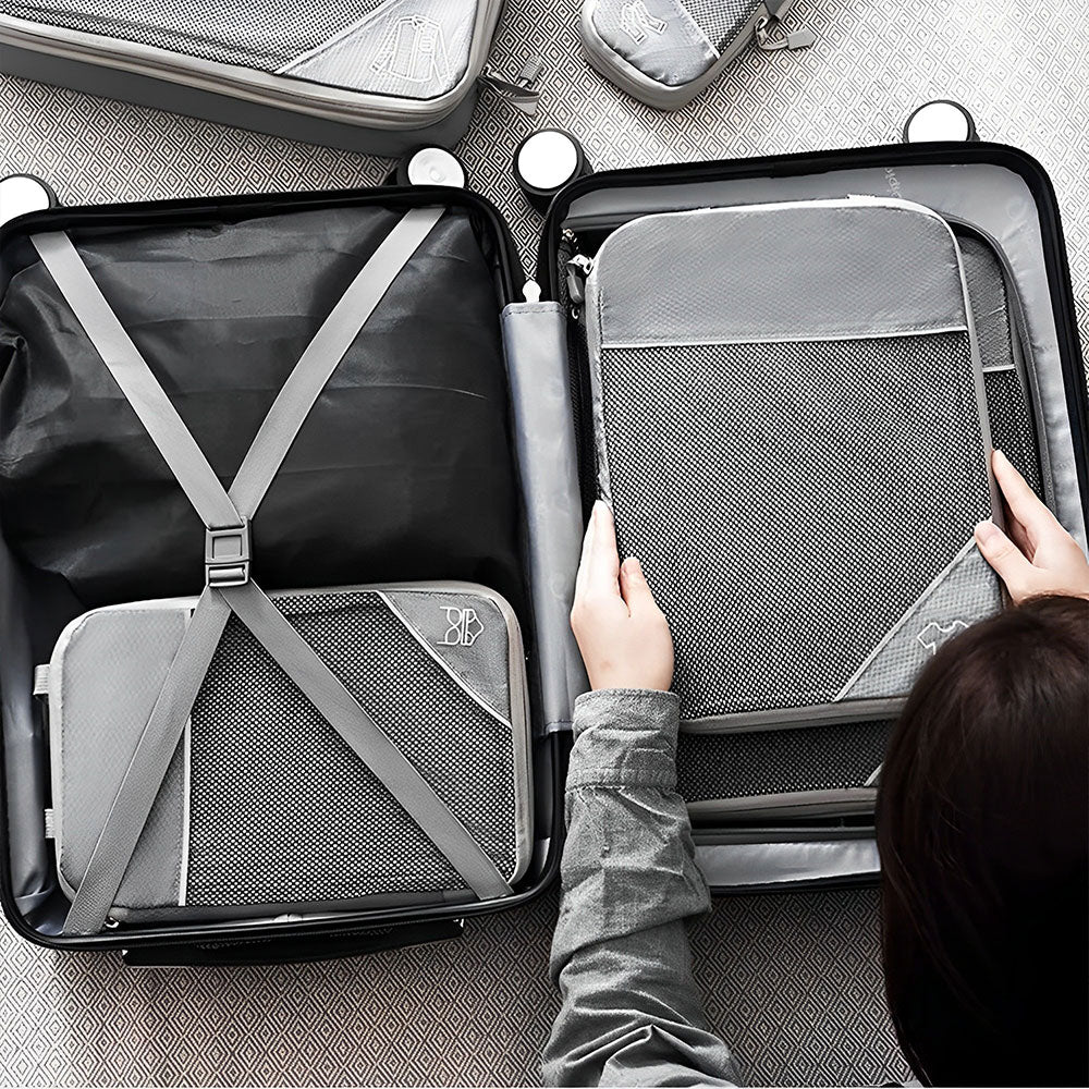 Pack of 6 Compression Packing Cube Traveling Storage Bags