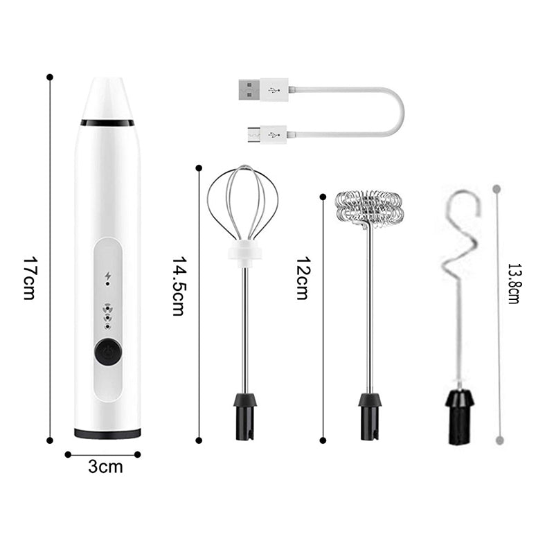 Electric Milk Frother and Egg Beater-USB Rechargeable
