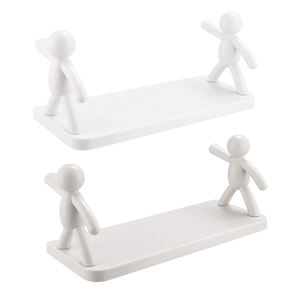 Wall-Mounted Human-Shaped Guardrail Hook Storage Rack